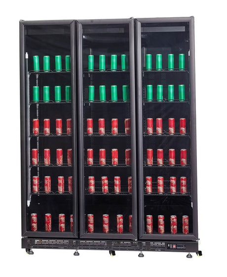 Combisteel Triple Hinged Glass Door Display Fridge Merchandiser 1200Ltr - 7455.1920 Upright Glass Door Fridges Combisteel