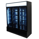 Combisteel Refrigerator 3 Glass Doors Black Fcu-1200 Bl - 7455.2115 Upright Glass Door Fridges Combisteel   