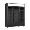 Combisteel Refrigerator 3 Glass Doors Black Fcu-1200 Bl - 7455.2115 Upright Glass Door Fridges Combisteel   