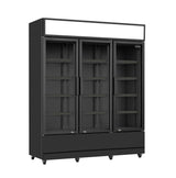 Combisteel Refrigerator 3 Glass Doors Black Fcu-1200 Bl - 7455.2115 Upright Glass Door Fridges Combisteel   