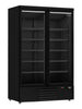 Combisteel JDE-1000R Black Double Glass Door Refrigerator – Commercial Display Fridge | 7455.2230 Upright Glass Door Fridges Combisteel