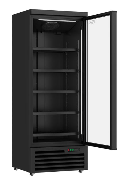 Combisteel Refrigerator 1 Glass Door Black Jde-600R Bl - 7455.2242 Upright Glass Door Fridges Combisteel   