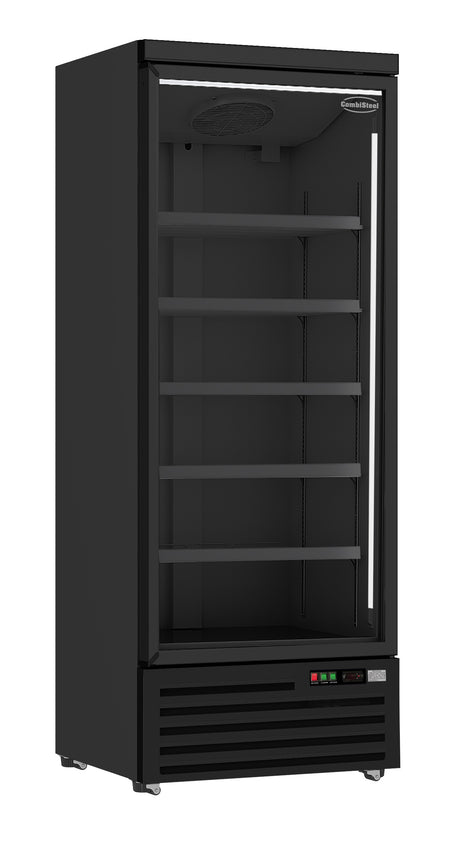 Combisteel Refrigerator 1 Glass Door Black Jde-600R Bl - 7455.2242 Upright Glass Door Fridges Combisteel   