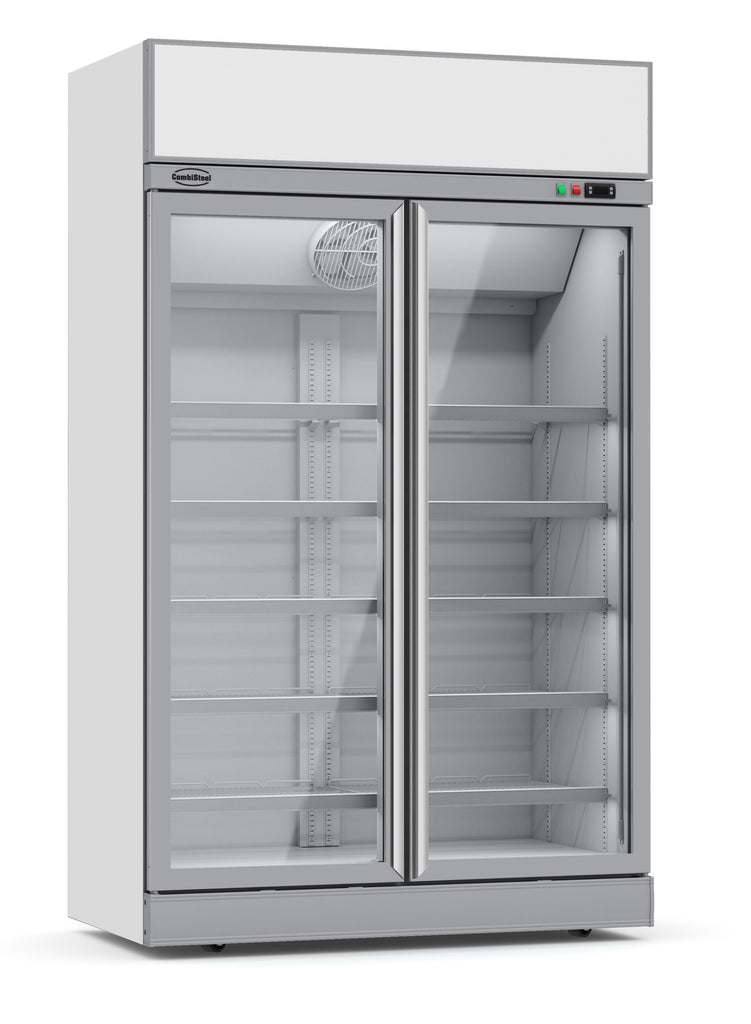 Combisteel Refrigerator 2 Glass Doors Ins-1000R - 7455.2400 Upright Glass Door Fridges Combisteel   