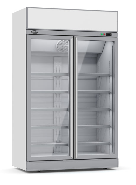 Combisteel Refrigerator 2 Glass Doors Ins-1000R - 7455.2400 Upright Glass Door Fridges Combisteel   