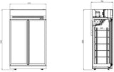 Combisteel Double Glass Door Display Freezer INS-1000F - 7455.2420 Upright Glass Door Freezers Combisteel
