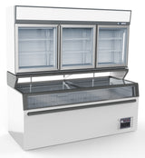 Combisteel Wall Mounted Cold/Freezer Unit White 3 Glass Doors - 7455.2505 Refrigerated Merchandisers Combisteel   