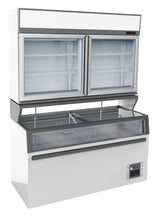 Combisteel Wall Mounted Freezer Unit White 2 Glass Doors - 7455.2520 Refrigerated Merchandisers Combisteel   