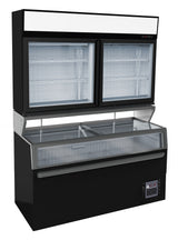 Combisteel Wall Mounted Freezer Unit Black 2 Glass Doors - 7455.2530 Refrigerated Merchandisers Combisteel   