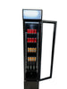 Combisteel Slimline Black Narrow Single Hinged Glass Door Fridge Merchandiser 105Ltr - 7455.1384 Upright Single Door Bottle Coolers Combisteel   