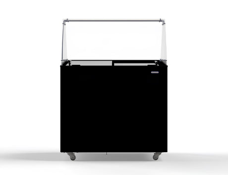 Combisteel Corsica Ice Cream Counter Display Freezer 6 x 5 Litre Black - 7472.0124 Ice Cream Display Freezers Combisteel   