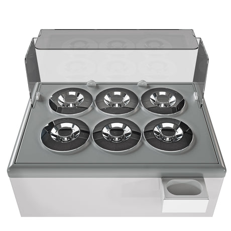 Combisteel Zanzibar Ice Cream Counter Display Freezer 6 x 7 Litre Round Tubs | 7472.0175 Ice Cream Display Freezers Combisteel