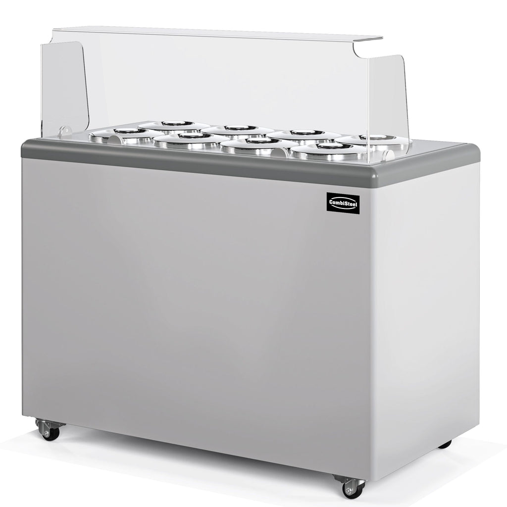Combisteel Zanzibar Ice Cream Counter Display Freezer 8 x 7 Litre Round Tubs | 7472.0180 Ice Cream Display Freezers Combisteel