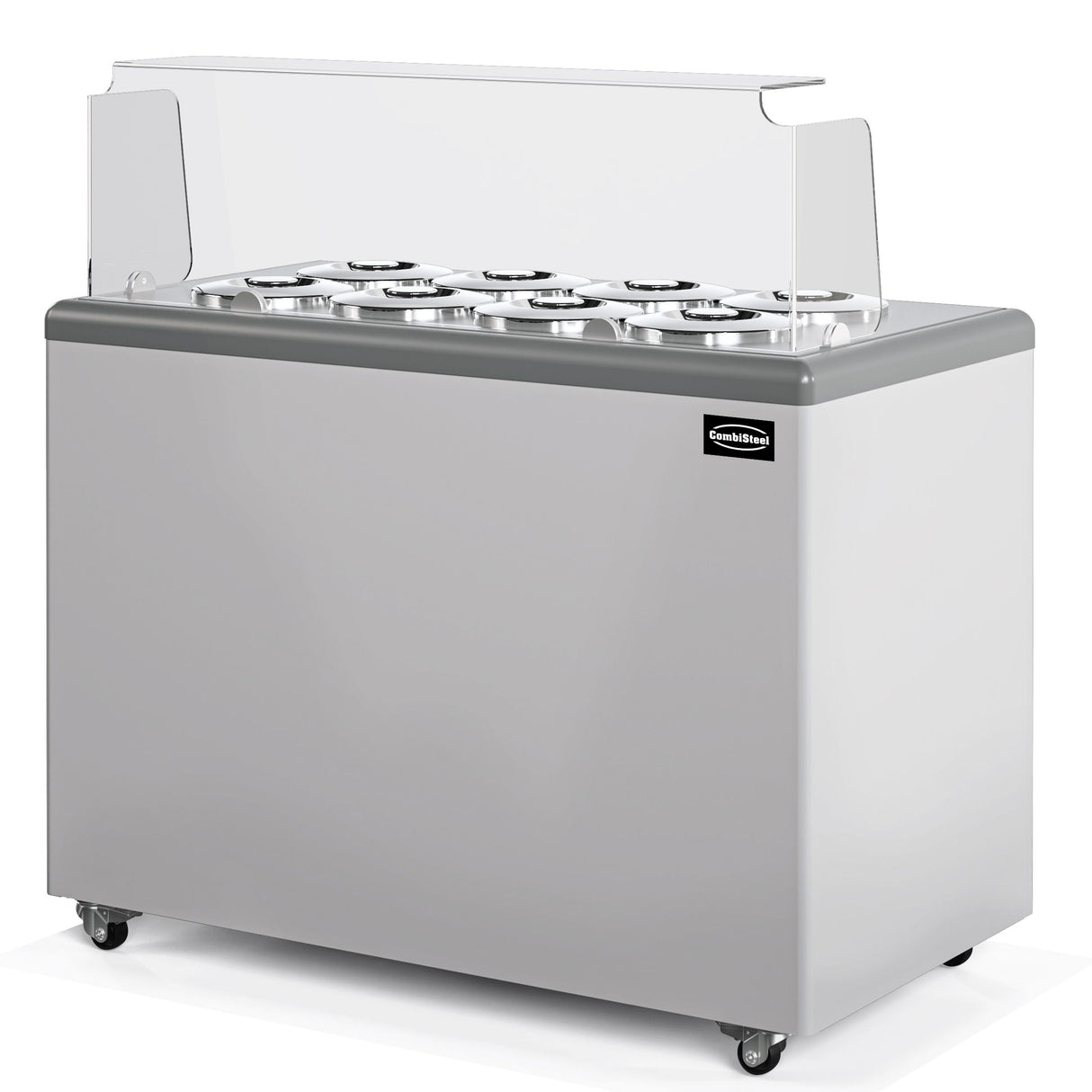 Combisteel Zanzibar Ice Cream Counter Display Freezer 8 x 7 Litre Round Tubs | 7472.0180 Ice Cream Display Freezers Combisteel