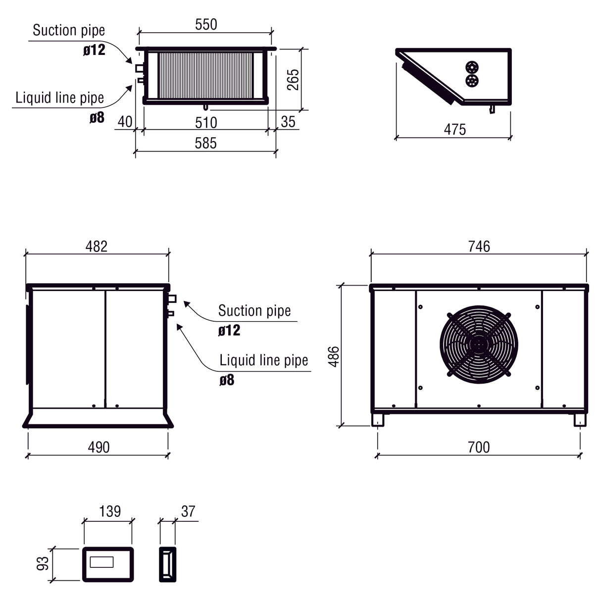 Combisteel Freezer Split Refrigeration Unit | Capacity 1.92-5.21 m3- 7480.0020 Cold & Freezer Room Refrigeration Units Combisteel