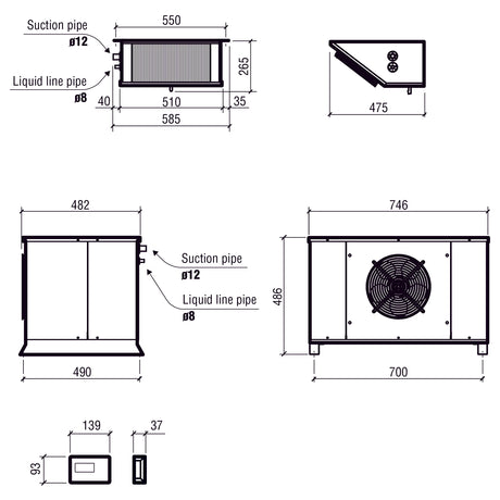 Combisteel Freezer Split Refrigeration Unit | Capacity 1.92-5.21 m3- 7480.0020 Cold & Freezer Room Refrigeration Units Combisteel