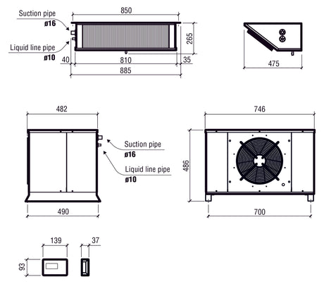 Combisteel Freezer Split Refrigeration Unit | Capacity 4.04-10.94 m3 - 7480.0030 Cold & Freezer Room Refrigeration Units Combisteel