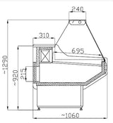 Combisteel Cold Display Owen - 7486.0020 Standard Serve Over Counters Combisteel   