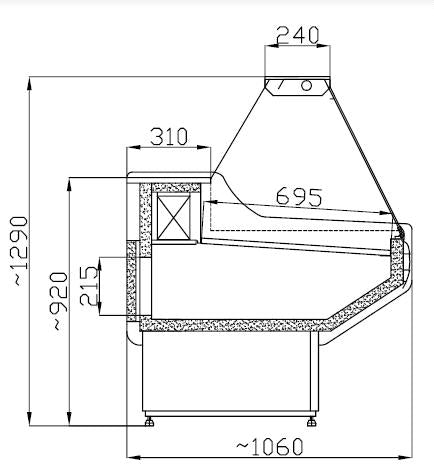 Combisteel Cold Display Owen 3.0  *Transport On Request - 7486.0035 Standard Serve Over Counters Combisteel   