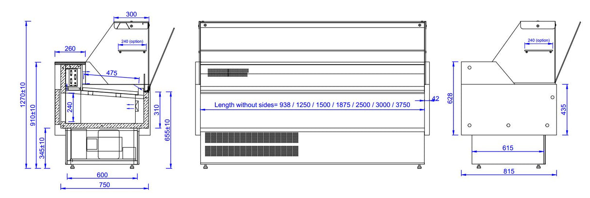 Combisteel Cold Display Oscar 2.5  *Transport On Request* - 7486.0065 Standard Serve Over Counters Combisteel   
