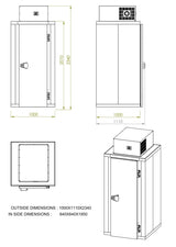 Combisteel Mini Cold Room Incl. Positive Unit - 7489.0300 Cold & Freezer Rooms Combisteel   