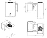 Combisteel Chiller Monoblock Refrigeration Unit Wall-Mounted Straddle Type | Capacity13.1-18 m3 - 7489.0420 Cold & Freezer Room Refrigeration Units Combisteel
