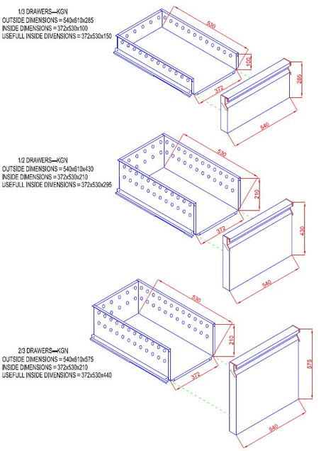 Combisteel Drawerset Beer Cooler 1/2 - 7489.0555 Combisteel Accessories & Spare Parts Combisteel   
