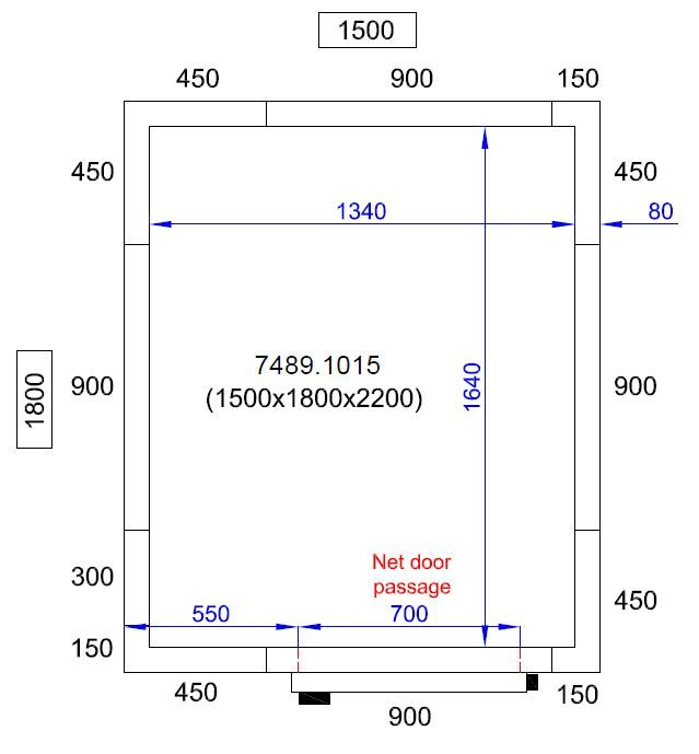 Combisteel Walk-In Freezer Room Complete with Cooling Unit 1.5m x 1.8m - 7489.1015 Cold & Freezer Rooms Combisteel   