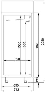 Combisteel Refrigerator Stainless Steel 1200 Ltr - 7489.5045 Refrigeration Uprights - Double Door Combisteel   