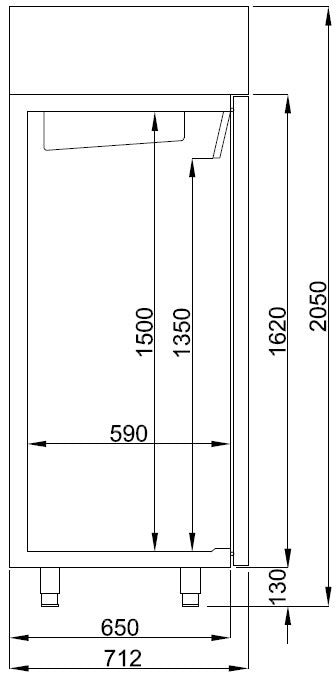 Combisteel Refrigerator Stainless Steel 1200 Ltr - 7489.5045 Refrigeration Uprights - Double Door Combisteel   