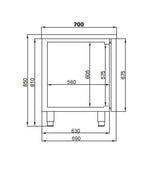Combisteel 700 Refrigerate Counter 4 Doors Excl. Motor - 7489.5095 Refrigerated Counters - Four Door Combisteel   