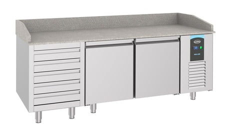 Combisteel Pizza Counter 2 Doors 5 Drawers - 7489.5235 Pizza Prep Counters - 2 Door Combisteel   