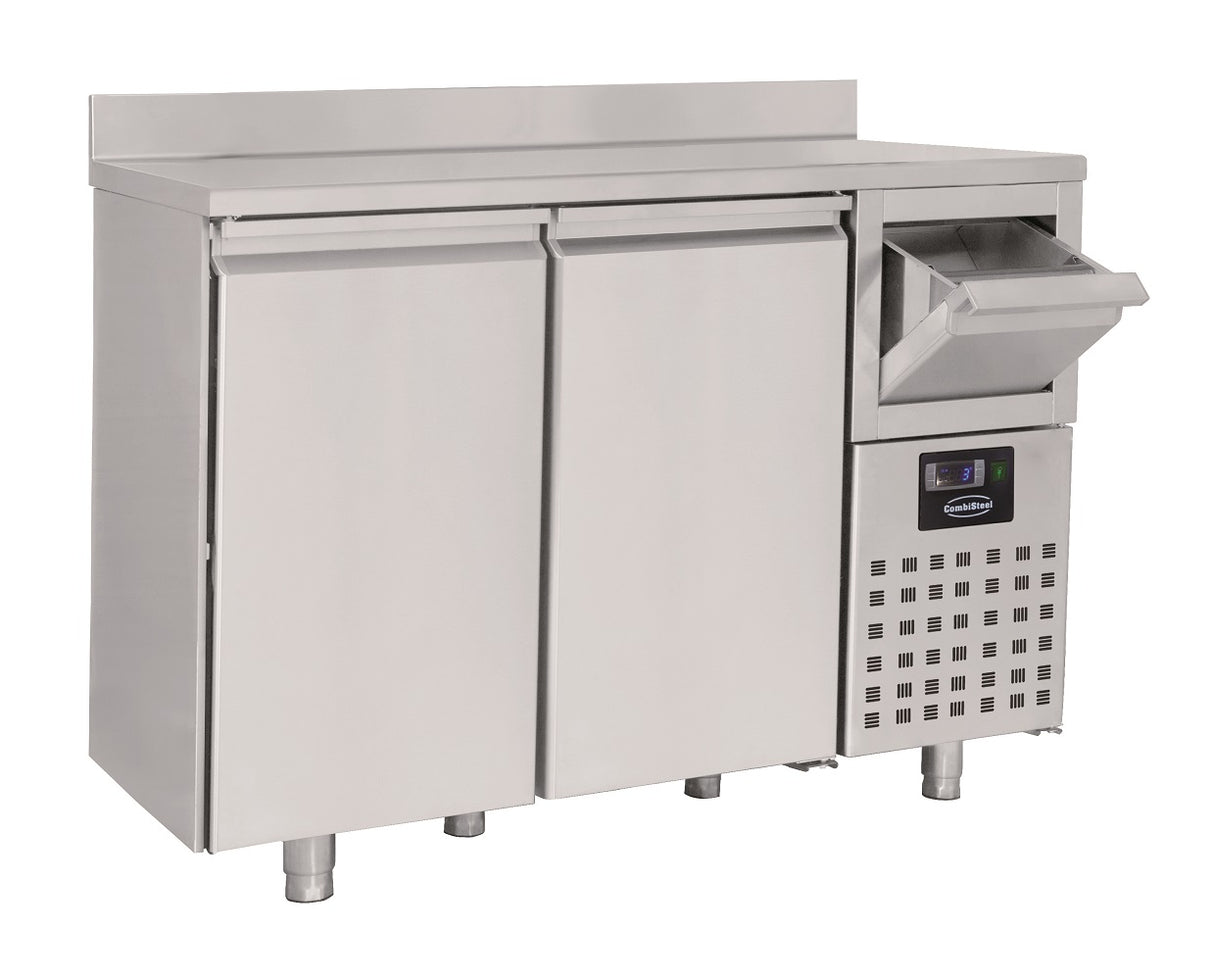 Combisteel 600 Refrigerated Counter 2 Doors  With Disposal Drawer For Coffee - 7489.5260 Refrigerated Counters - Double Door Combisteel   