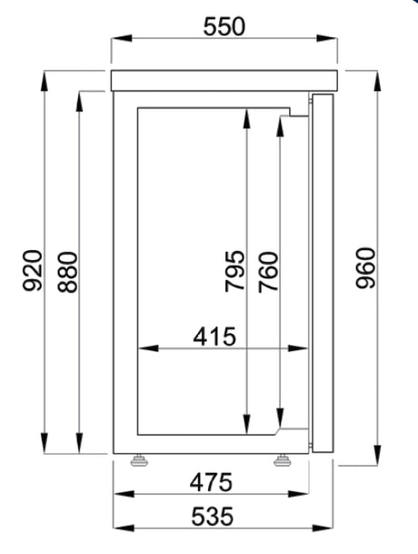 Combisteel Barcooler Black 3 Doors - 7489.5275 Triple Door Bottle Coolers Combisteel   