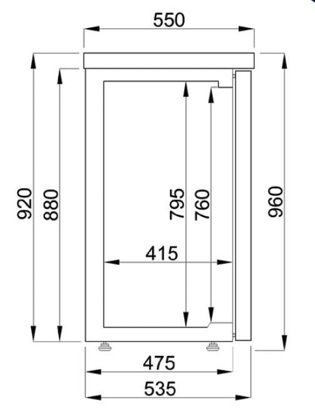 Combisteel Triple Door Back Bar Bottle Cooler Hinged Doors - 7489.5290 Double Door Bottle Coolers Combisteel   