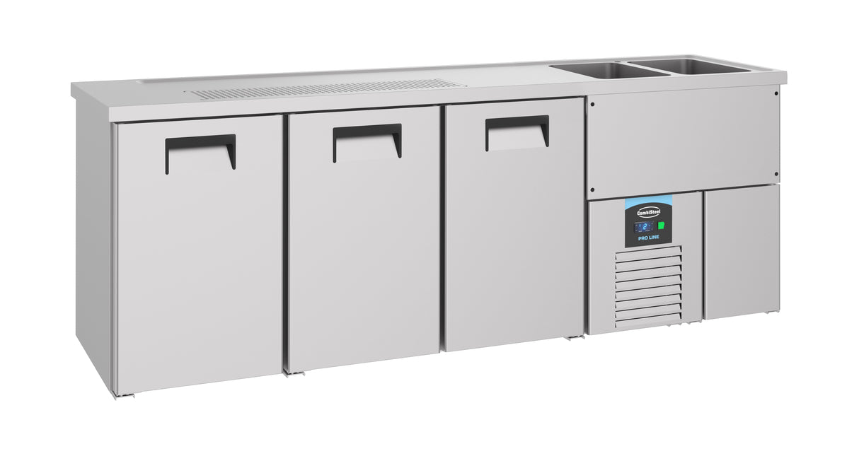 Combisteel Beer Counter 3 Doors 2R - 7489.5340 Bottle Cooler Beer Tap Counters Combisteel   