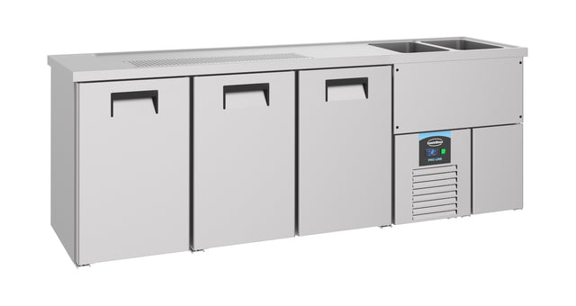 Combisteel Beer Counter 3 Doors 2R - 7489.5340 Bottle Cooler Beer Tap Counters Combisteel   
