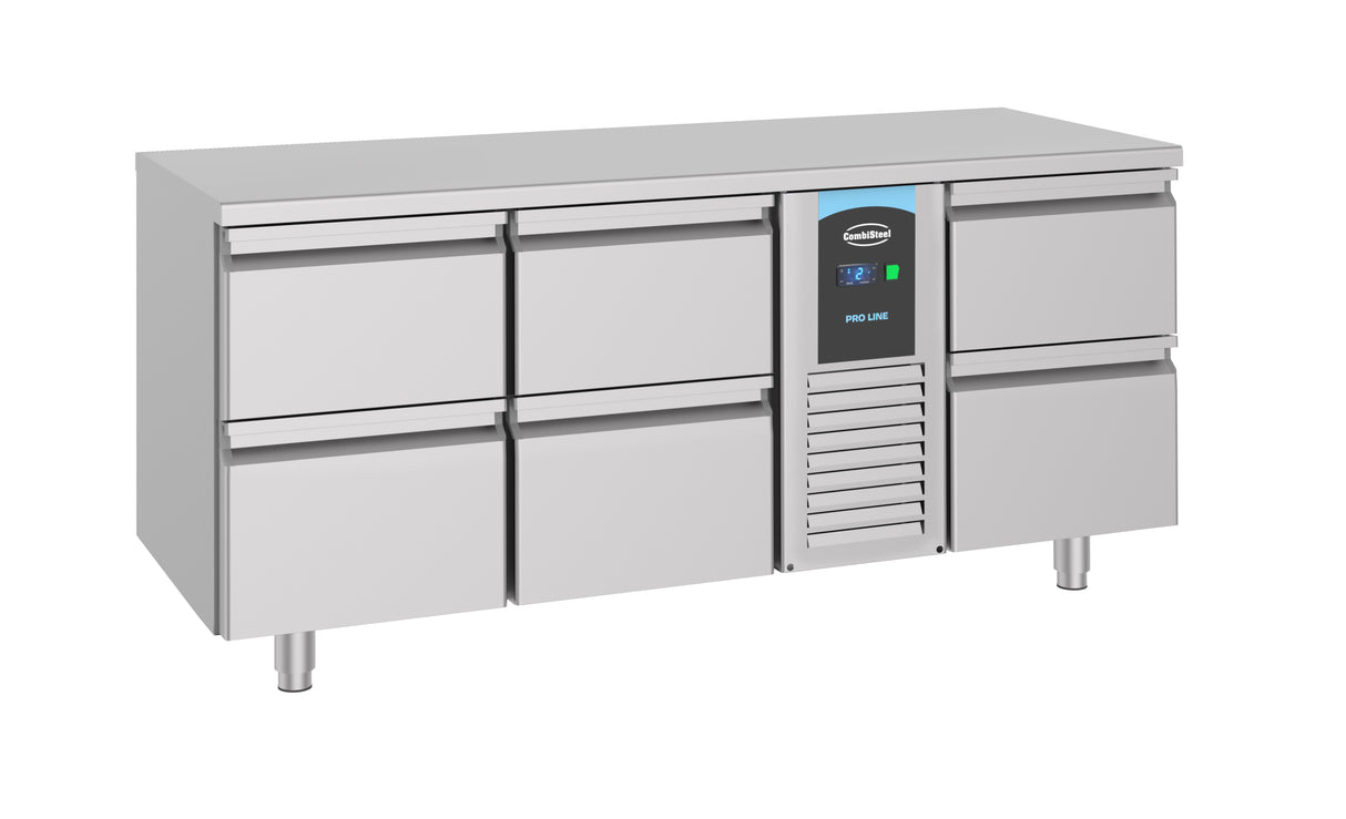 Combisteel 700 Refrigerated Counter 6 Drawers Monoblock - 7489.5380 Counter Fridges With Drawers Combisteel   