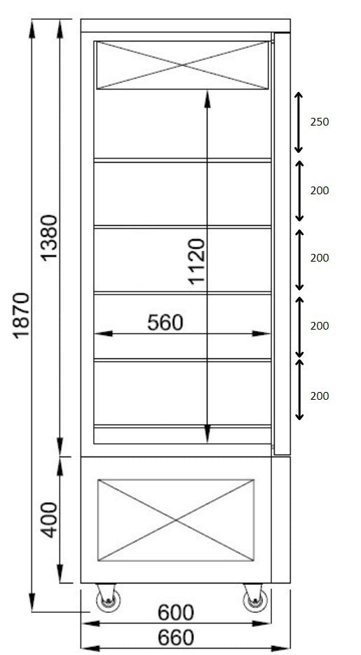 Combisteel Refrigerated Dessert Show Display - 7489.5385 Refrigerated Floor Standing Display Combisteel   