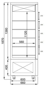 Combisteel Refrigerated Dessert Show Display - 7489.5385 Refrigerated Floor Standing Display Combisteel   