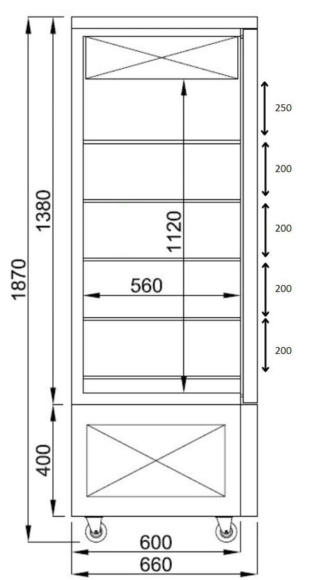 Combisteel Refrigerated Dessert Show Display - 7489.5385 Refrigerated Floor Standing Display Combisteel   