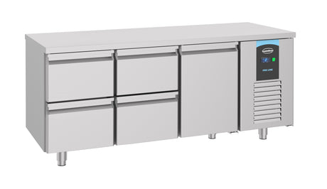Combisteel 700 Refrigerated Counter 1 Door 4 Drawers - 7489.5530 Counter Fridges With Drawers Combisteel   