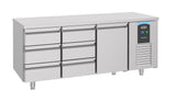 Combisteel 700 Refrigerated Counter 1 Door 6 Drawers - 7489.5565 Counter Fridges With Drawers Combisteel   