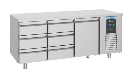 Combisteel 700 Refrigerated Counter 1 Door 6 Drawers - 7489.5565 Counter Fridges With Drawers Combisteel   
