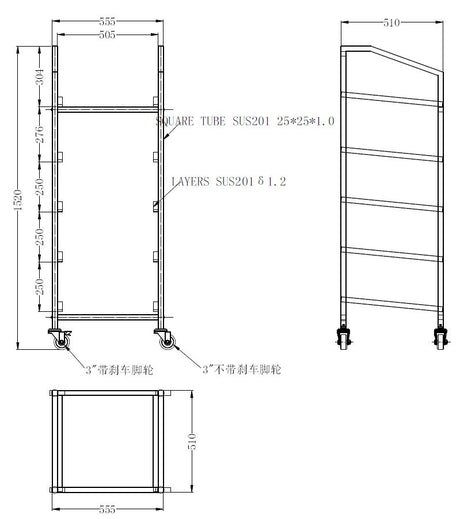 Combisteel Basket Trolley 500X500 - 7490.0270 Clearing Trolleys Combisteel   