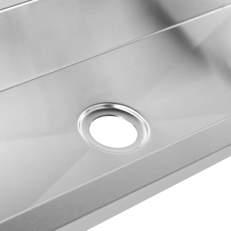 Commercial Stainless Steel 4 Tap Wash Trough Sink 1800mm Wall Mounted | 7490.0350 Hand Wash Sinks Combisteel
