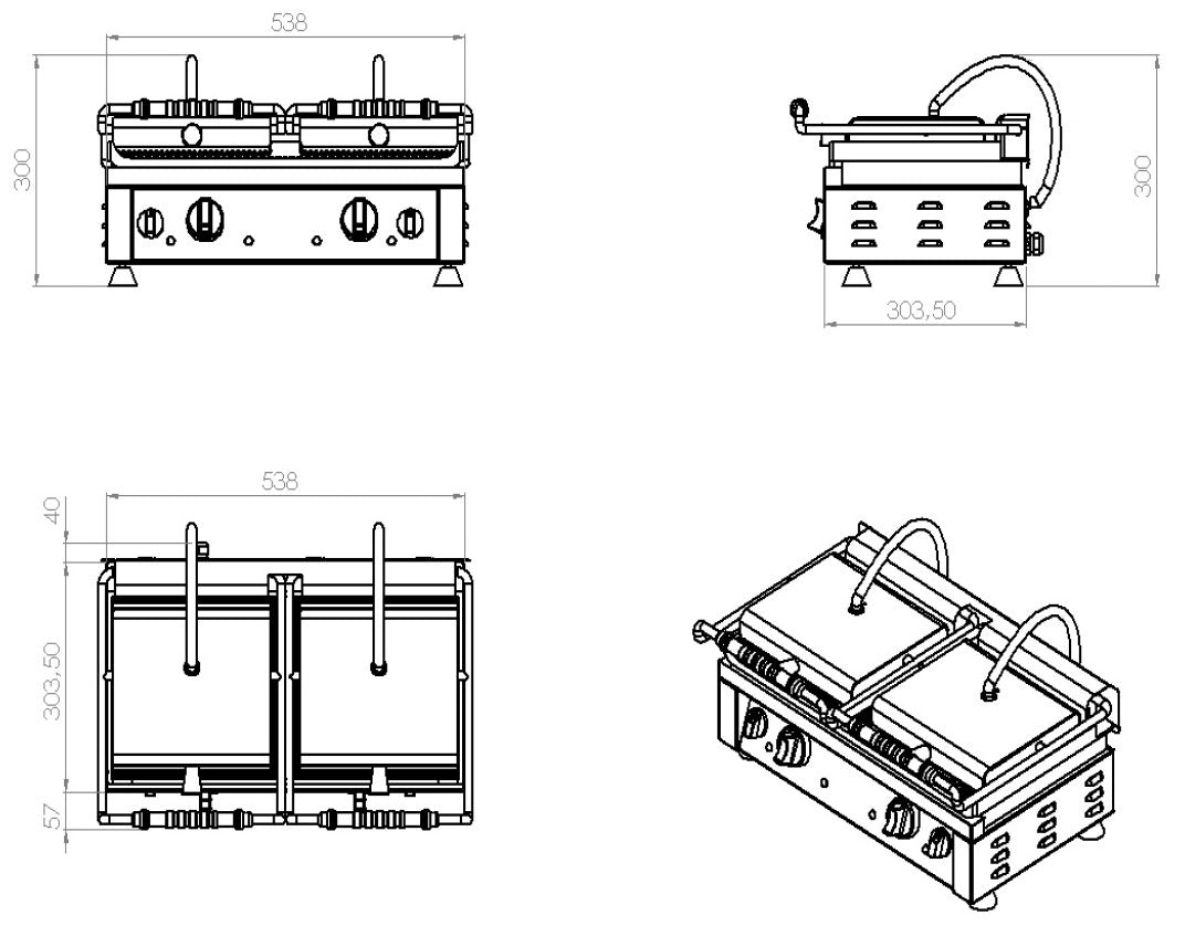 Combisteel Contact Grill - 7491.0025 Contact Grills & Panini Makers Combisteel   