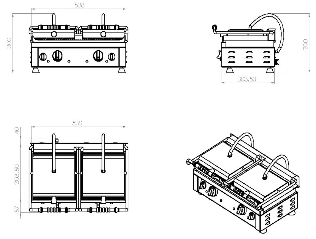Combisteel Contact Grill - 7491.0030 Contact Grills & Panini Makers Combisteel   