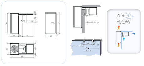 Combisteel Freezer Monoblock Refrigeration Unit Wall-Mounted Straddle Type Small | Capacity 3.5-4.7 m3- 7492.0075 Cold & Freezer Room Refrigeration Units Combisteel