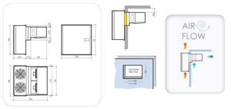 Combisteel Freezer Monoblock Refrigeration Unit Wall-Mounted | Capacity 11.1-15.6 m3 - 7492.0110 Cold & Freezer Room Refrigeration Units Combisteel